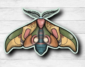 Moth Sticker: Weatherproof Vinyl Decal