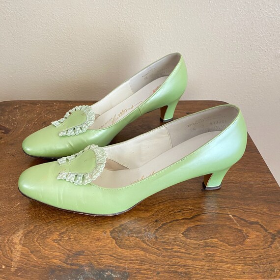Pale green heels new arrivals