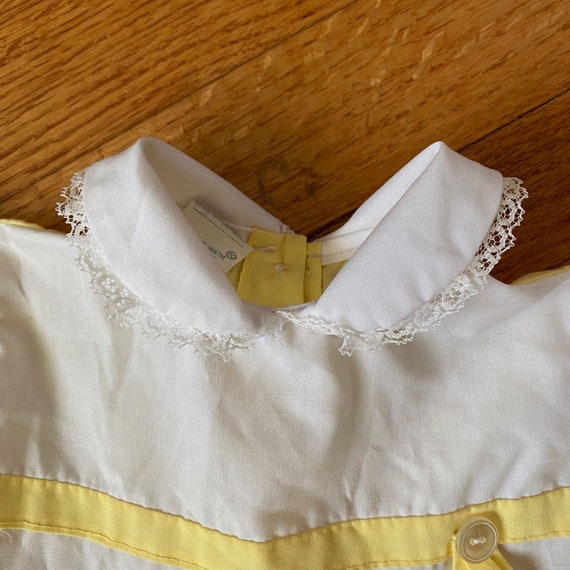 Vintage Yellow Size 9 Baby Girl Doll Baby Dress B… - image 3
