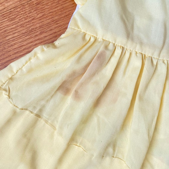 Vintage Yellow Size 9 Baby Girl Doll Baby Dress B… - image 7