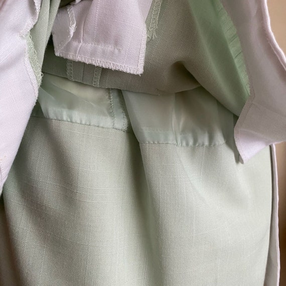 Vintage 80s Leslie Fay Size 10 Mint Green Suit Dr… - image 6