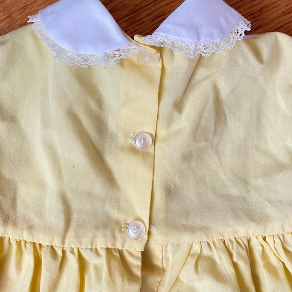 Vintage Yellow Size 9 Baby Girl Doll Baby Dress B… - image 5
