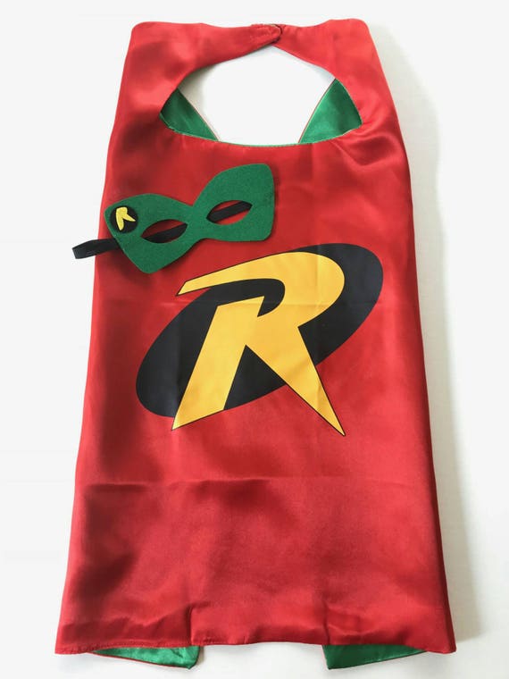 Robin Cape and Mask Set Superhero Party Superhero Party Etsy