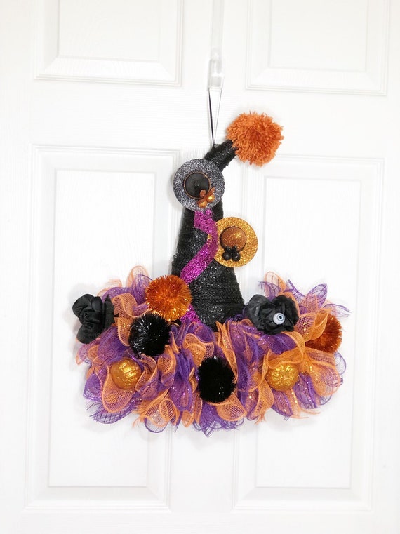 Halloween Door Hanging Halloween Decor Halloween Hat Etsy