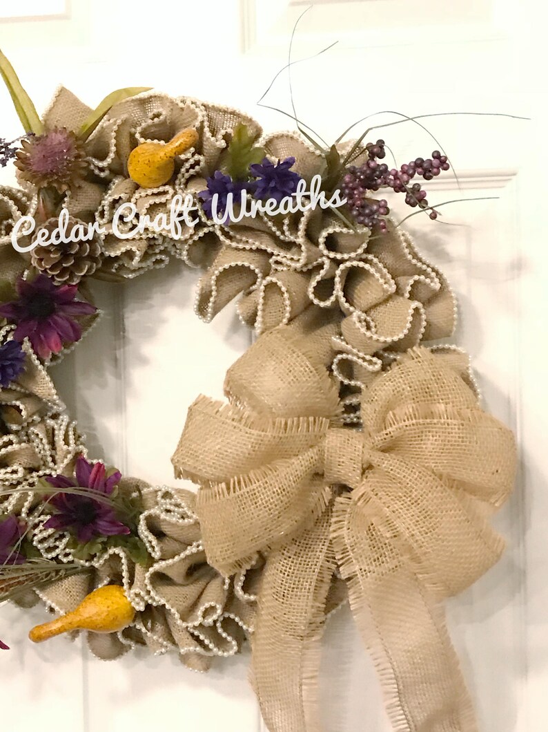 Fall Decor Rustic Wreath Farmhouse Decor Autumn Farmhouse Wreath Farmhouse Wreath Rustic Burlap Wreath Country Burlap Fall Wreath