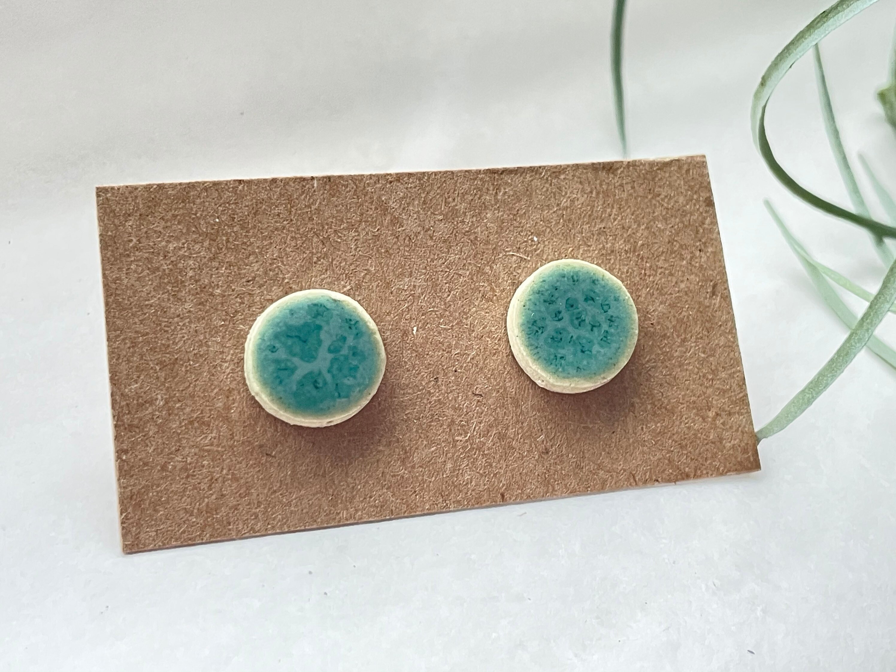 Handmade Ceramic Stud Earrings Etsy UK