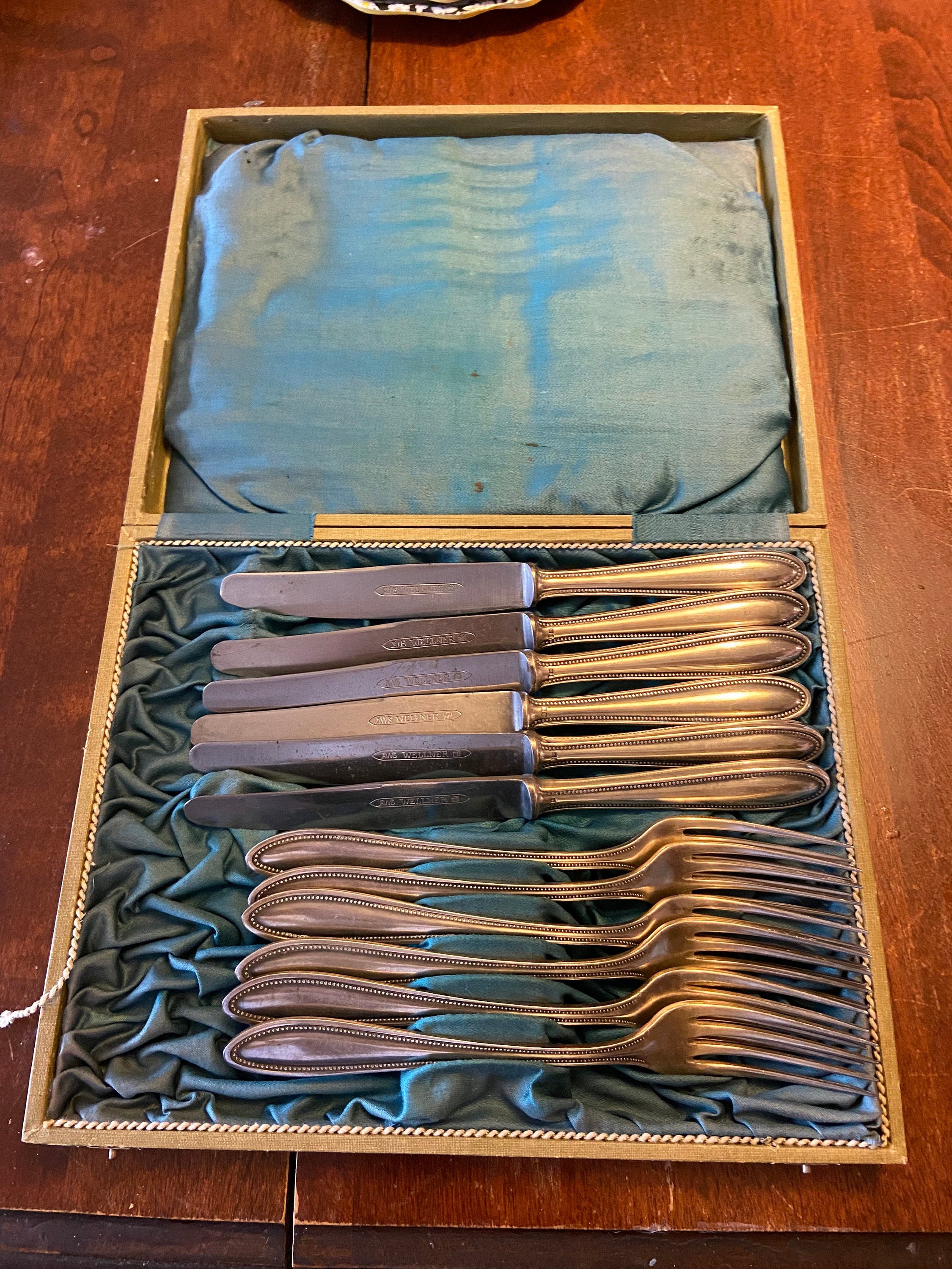 Lot 11 Wellner Silber AWS Elephant Mozart Spoon Fork 1900 Silver Metal - Sold