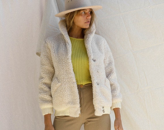 Vintage Sherpa Jacket / Opera Sherpa Fleece Varsit