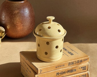 Vintage Ceramic 'Puka' Lidded Canister