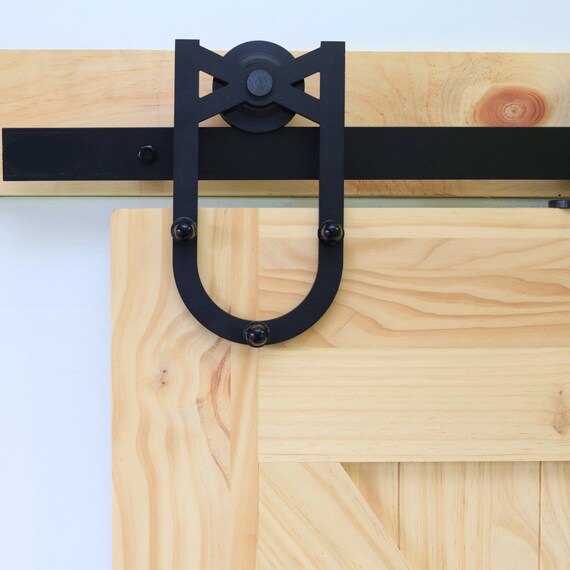 Small Horseshoe Design Barn Door Hardware Sliding Door Kit Etsy