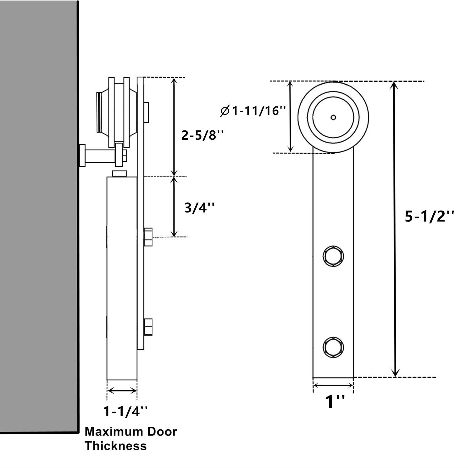 Interior Super Mini 4FT Puerta corredera de doble puerta Granero Hardware Rieles Interior Super Mini 4FT Puerta corredera de doble puerta Granero Hardware Rieles