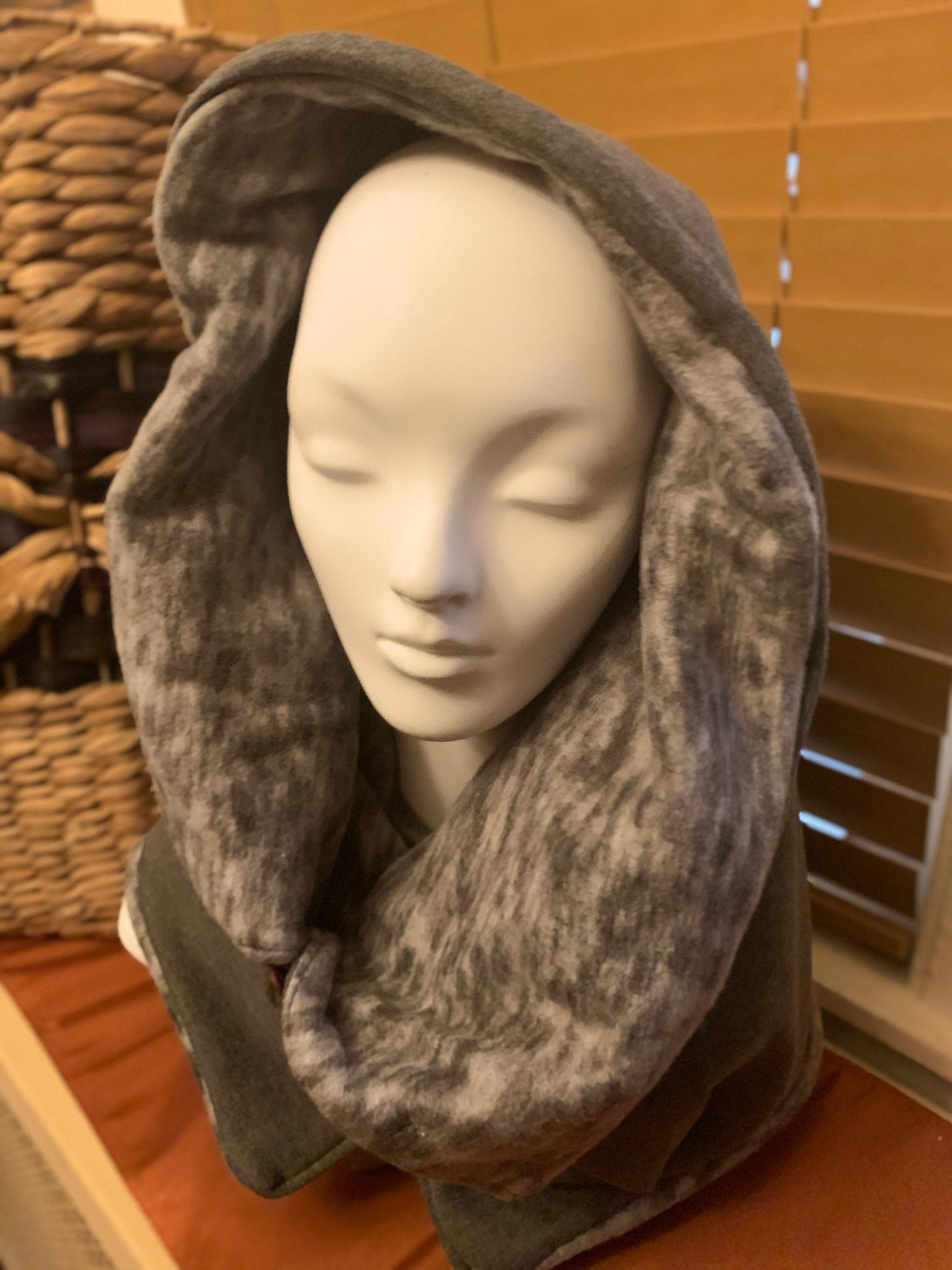 Zippered Soft Neck Cowl With Collar Etsy UK
