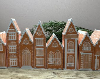 Printable Gingerbread House Advent Calendar: Christmas Village (PDF)