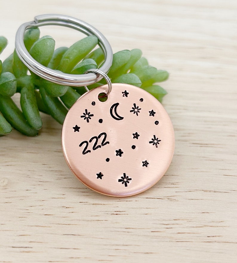 222 Angel Numbers, Lucky 1111 Keychain, Lucky Token, 111 Lucky ...