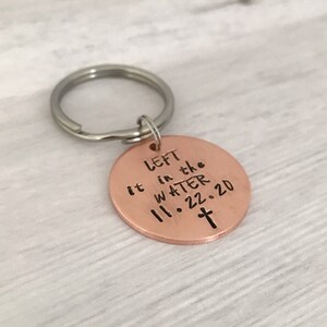 Left it in the water, baptism gifts, adult baptism gift, men baptism keychain, religious jewelry, christian keychains, religious gifts image 4