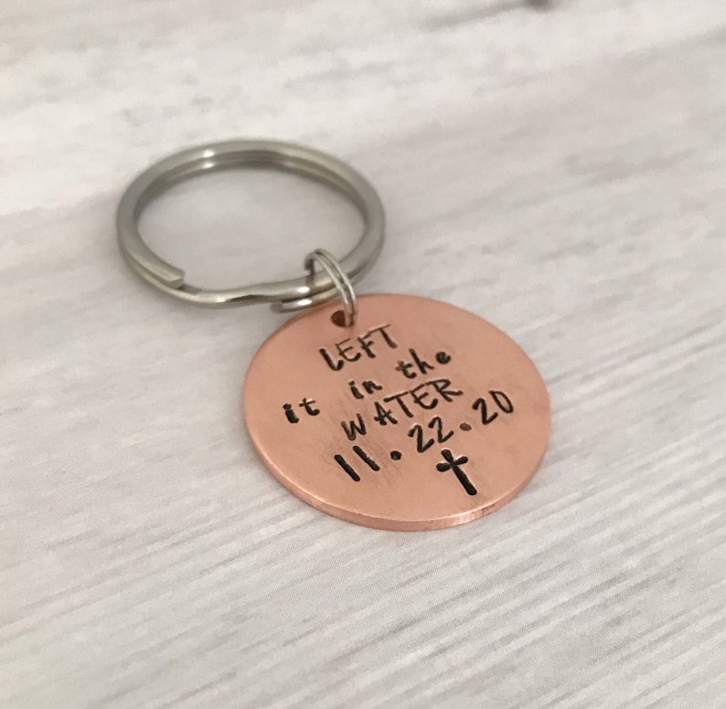 Left it in the water, baptism gifts, adult baptism gift, men baptism keychain, religious jewelry, christian keychains, religious gifts image 4