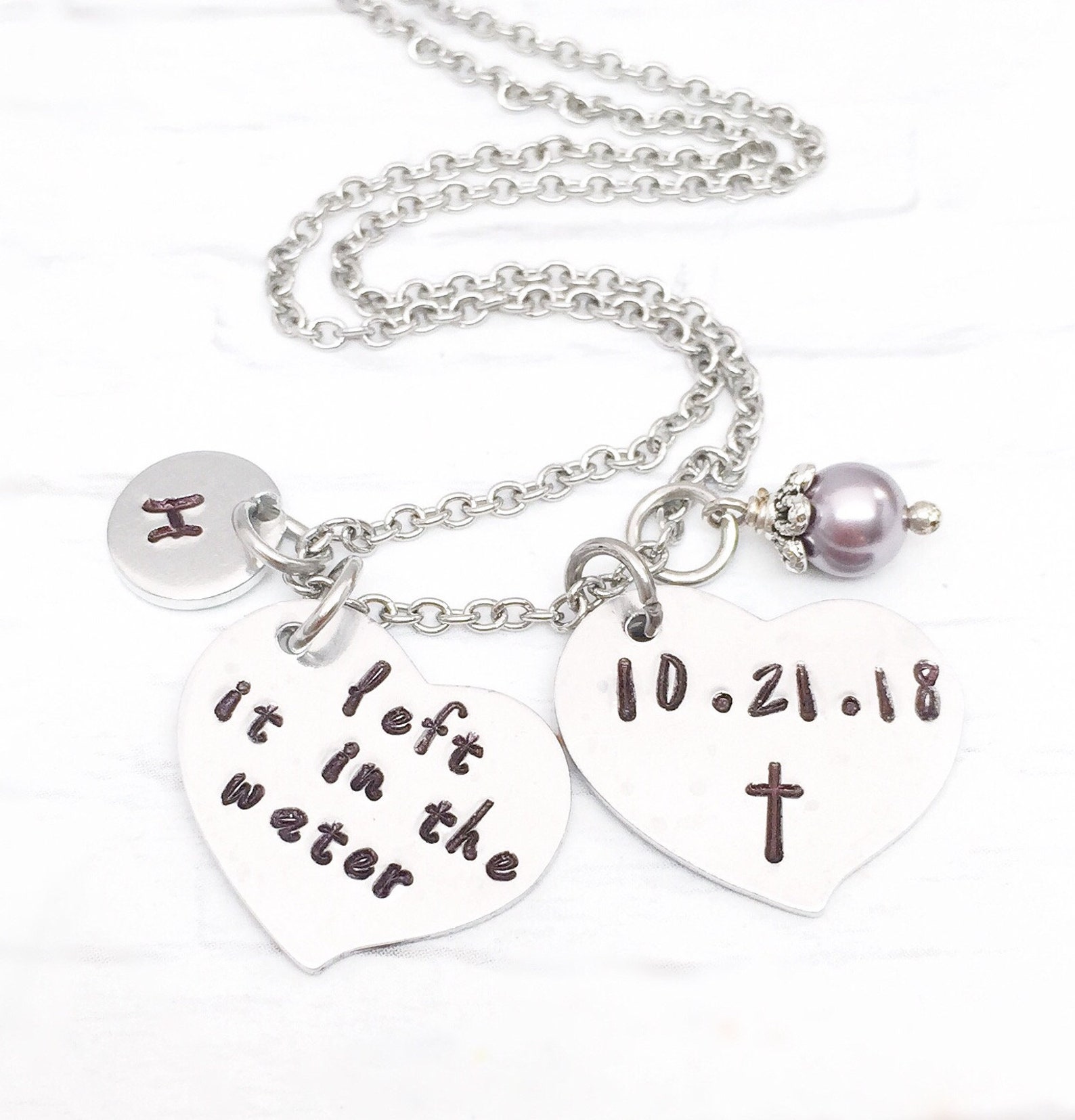 Left It in the Water Baptism Baptism Necklace Baptism Etsy