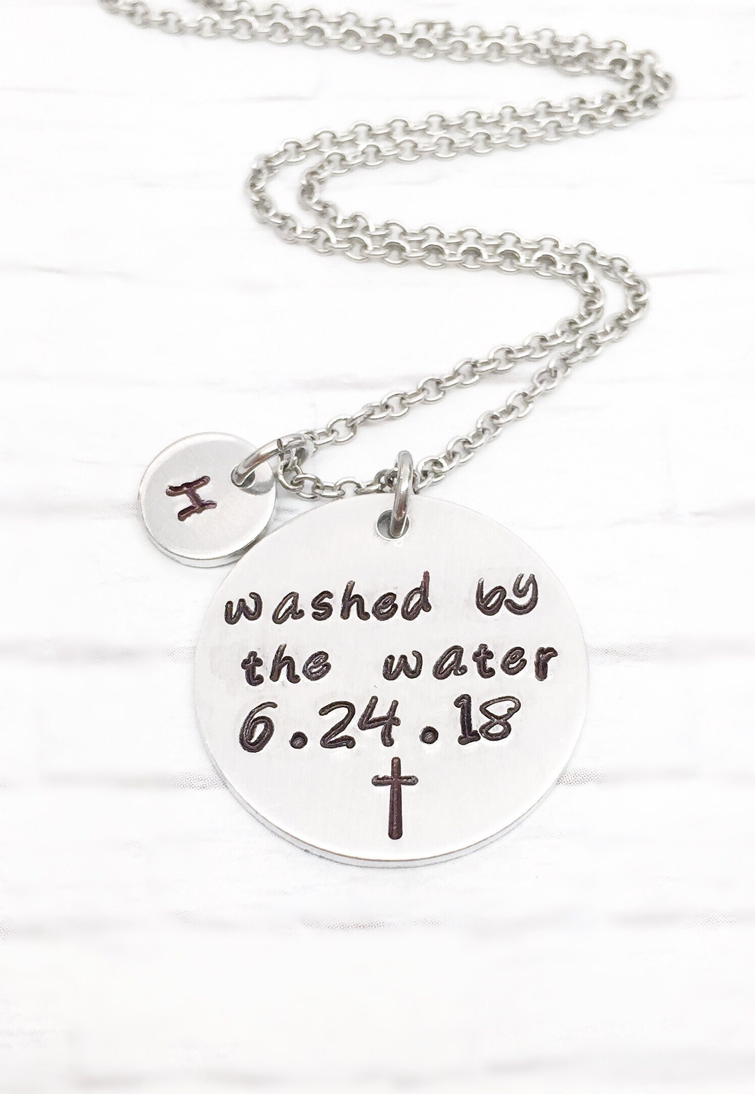 Washed by the Water Baptism Necklaces Decided Baptism Etsy