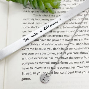 You made a difference, retirement bookmark, retirement gifts, teacher bookmark, graduation bookmark, grandma gifts, next chapter bookmarks