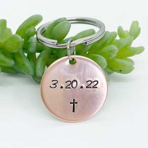 Confirmation keychain, baptism gifts, adult baptism gift, men baptism keychain, religious jewelry, christian keychains, religious gifts