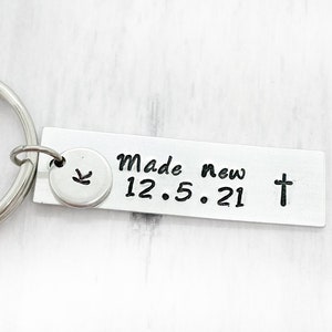 Made new keychains, baptism keychain, men baptism keychains, adult baptism gift, Christian keyring, teen baptism gifts, baptism gifts image 4