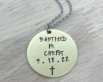 Baptized in Christ, baptism gift, baptized necklace, teen baptism necklaces, adult baptism gift, women baptism necklaces, baptism gift