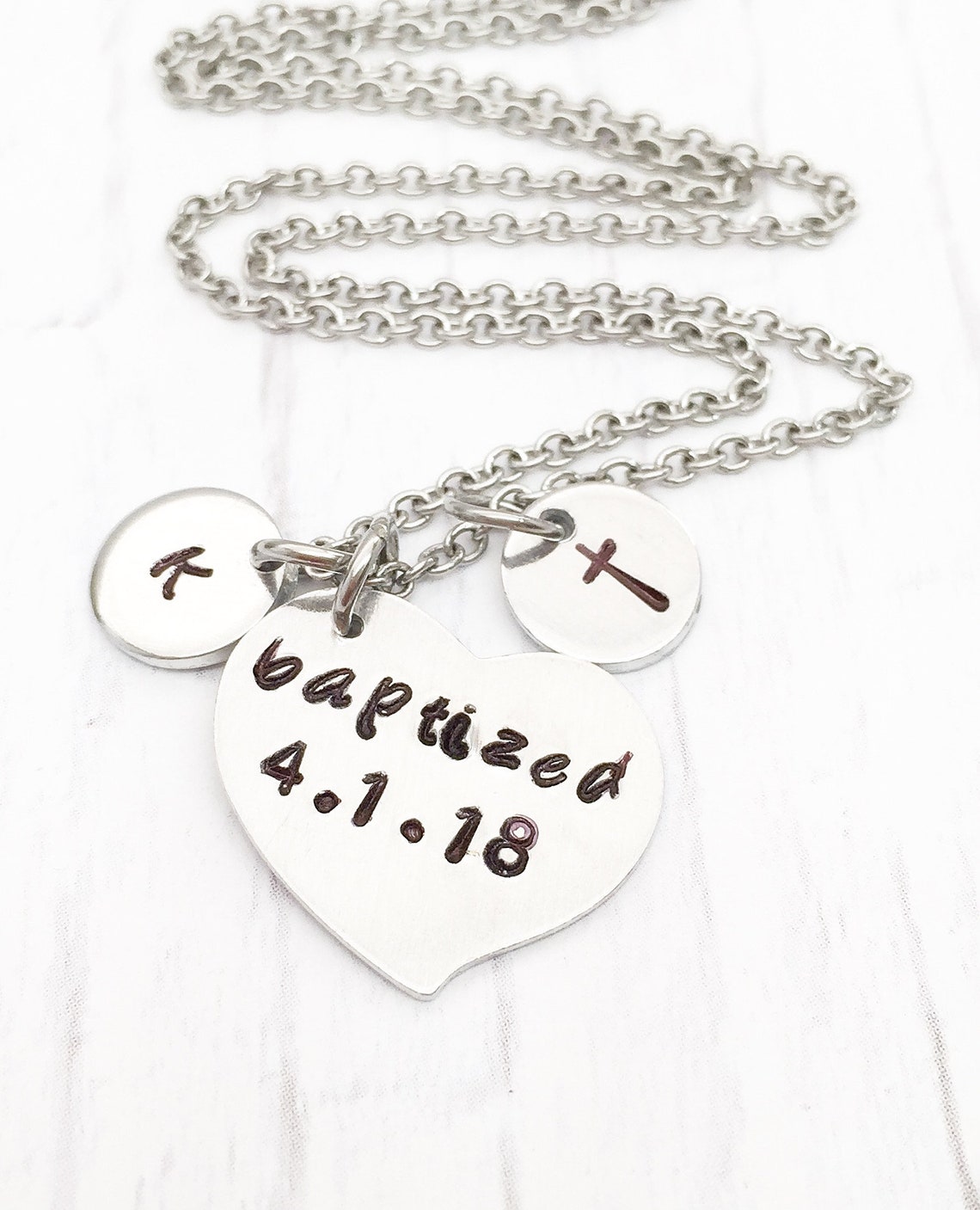 Baptized Necklaces Girl Baptism Gift Baptism Necklace Girl Etsy