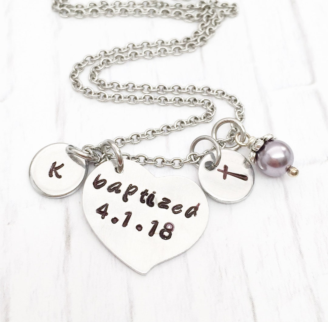Baptized Necklace, Women Baptism, Baptism Necklace, Baptism Necklace