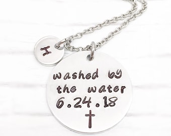 Washed by the water, baptism necklaces, decided baptism necklaces, teen baptism necklace, men baptism gift, baptism gift, baptism jewelry