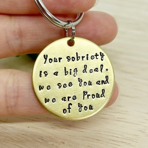 Sobriety gift, sober coin, sober token, sobriety keychain, sobriety chips, medallion, sober gifts, recovery gifts, sobriety coin, as coins