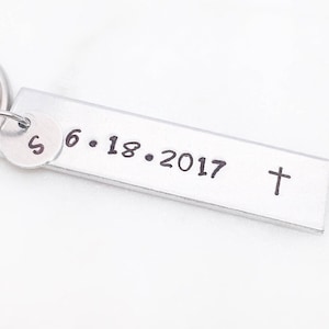 Baptism keychain, decided baptism gift, men baptism keychain, women baptism gift, Christian keyring, teen baptism keychains, baptism gifts image 2