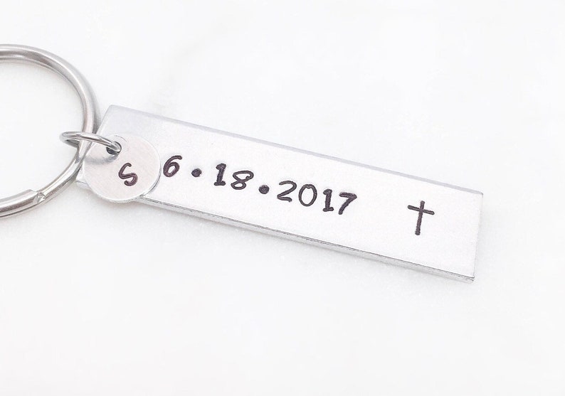 Baptism keychain, decided baptism gift, men baptism keychain, women baptism gift, Christian keyring, teen baptism keychains, baptism gifts image 2