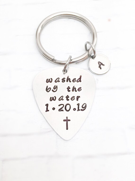 Washed by the Water Keychain Baptism Gift Baptism Keychain Etsy