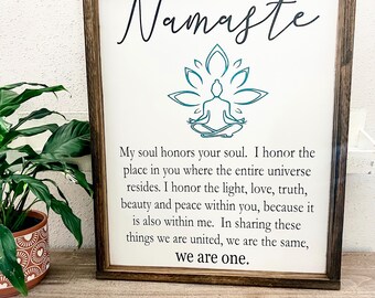 Yoga Lover, Namaste, Wood Signs, Yoga Studio, Yoga, Gift Idea, Home Decor, Meditation, Namaste Definition