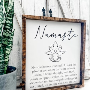 READY TO SHIP, Yoga Lover, Namaste, Wood Signs, Yoga Studio, Yoga, Gift Idea, Home Decor, Meditation, Namaste Definition