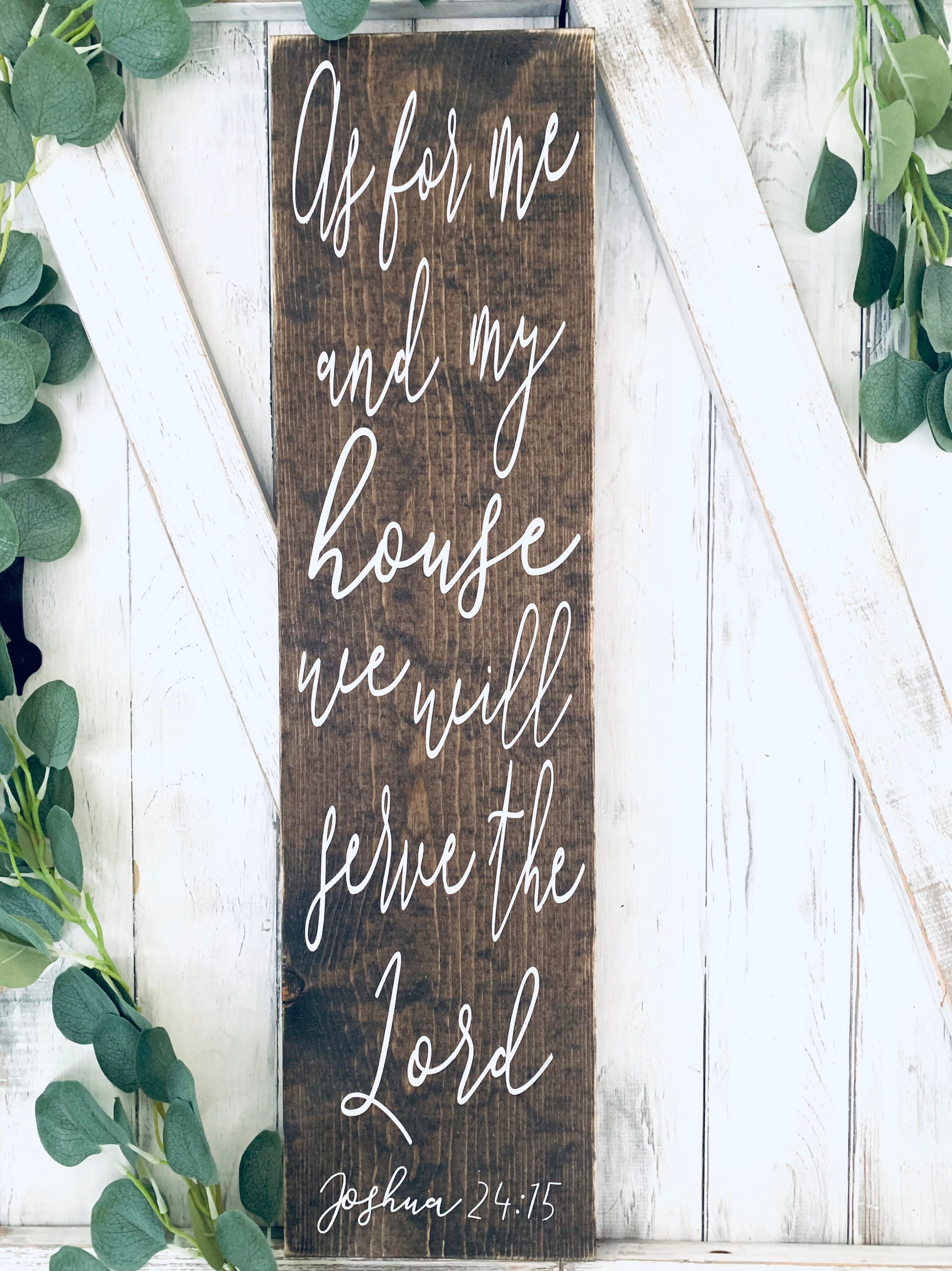 As for Me and My House We Will Serve the Lord Rustic Wooden - Etsy