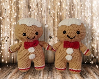 Christmas Gingerbread Handmade Crochet Amigurumi Gingerbread