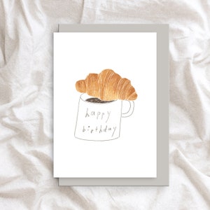 Croissant Birthday Card