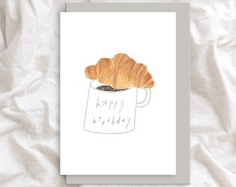 Croissant Birthday Card