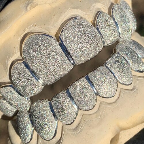Custom Grillz Permanent Look Shiny Diamond Dust FREE Perm Etsy