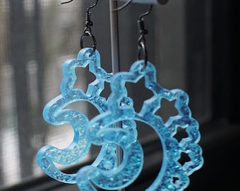 Celestial Earrings | Moon & Stars