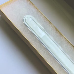 Luxury Tempered Czech Glass - Clear Nail File W/ Plastic Pouch! Medium