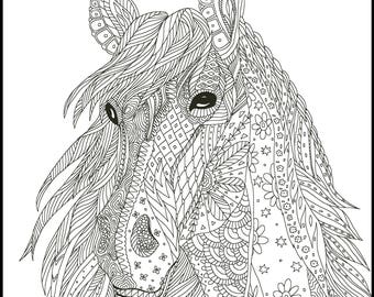 Featured image of post Horse Coloring Pages For Adults / Because horse&#039;s eyes are on the side of their head they are capable of seeing nearly 360 degrees at one time !