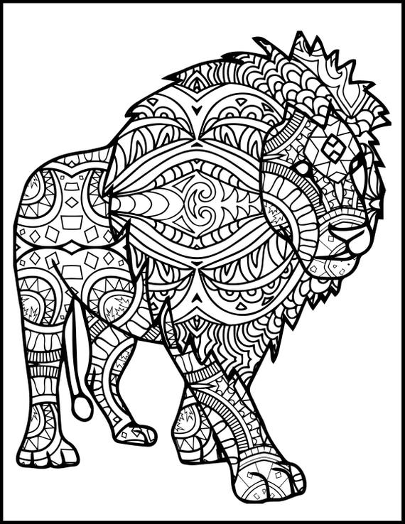 Hard Lion Coloring Pages 7