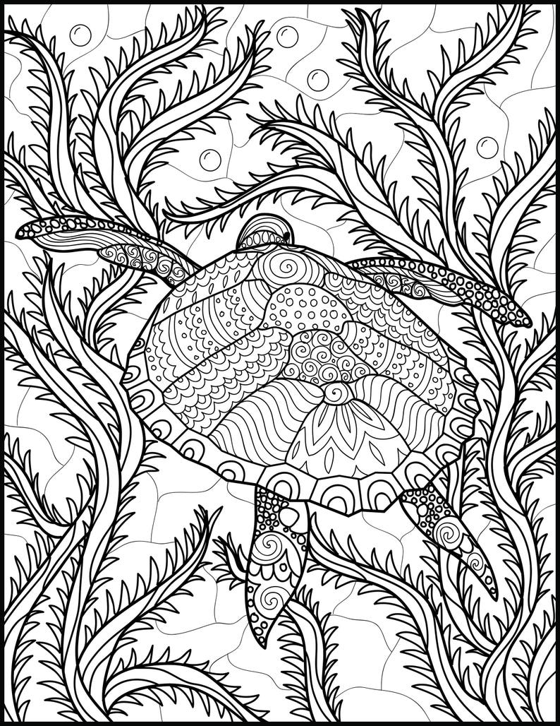 2 Adult  Coloring  Pages  Animal  Coloring  Page  Printable  Etsy