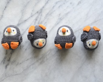 Crochet Puffin Pattern | Amigurumi puffin pattern | Pocket Sized Puffin