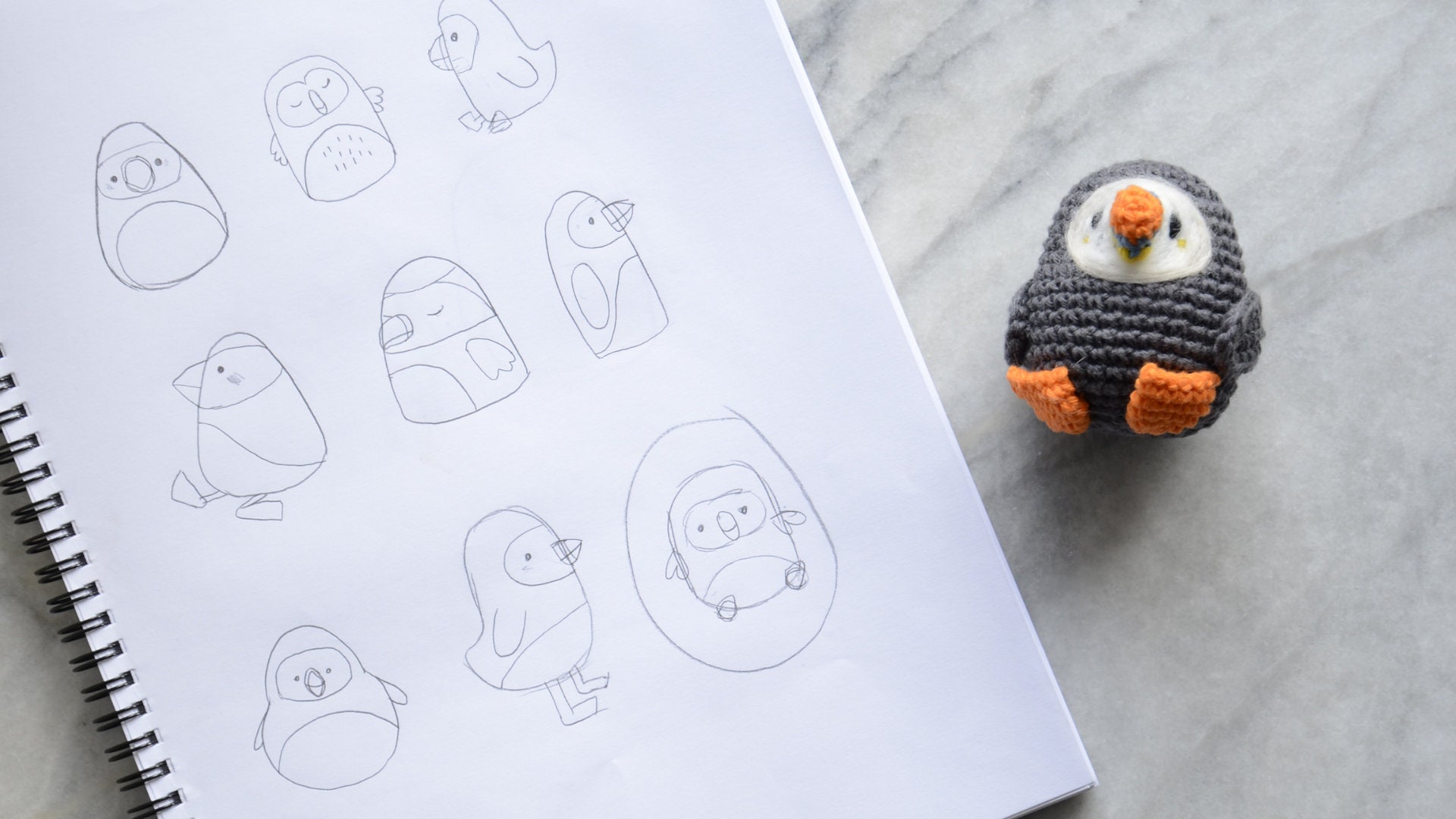 Mini Puffin Pattern Banknote Crochet Puffin Pattern | Amigurumi Puffin Pattern | Pocket Sized Puffin ...