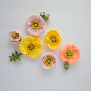 Crochet Flower Pattern Iceland Poppy image 4