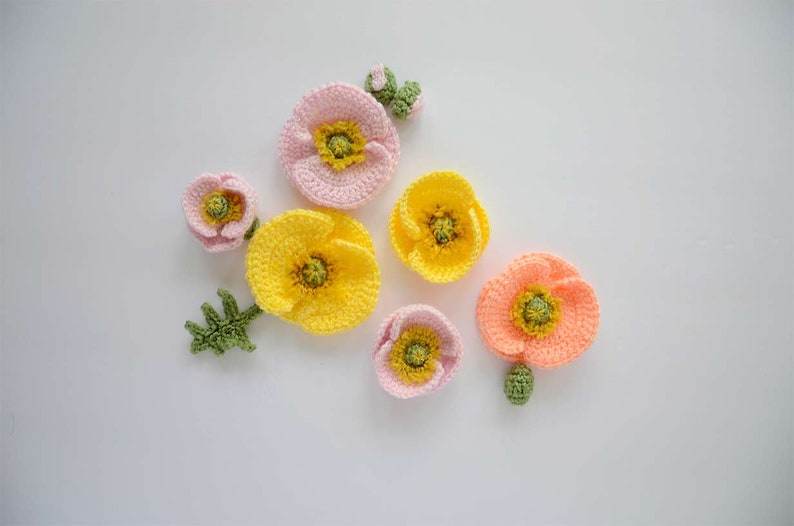 Crochet Flower Pattern Iceland Poppy image 4