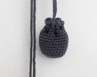 Slate // Small Pouch Necklace